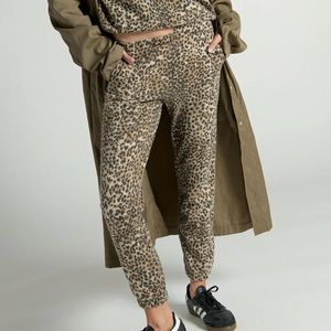 Ragdoll vintage leopard jogger sweatpants large new